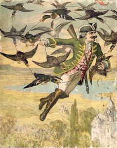 Illustration from The Adventures of Baron Munchausen, Leipzig
